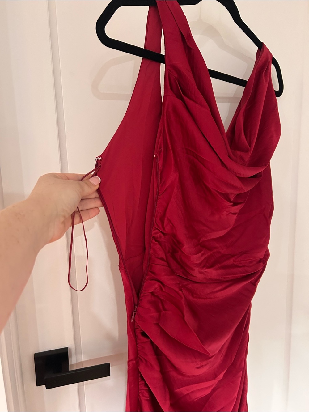 NWT Abercrombie & Fitch “ Cowl Neck Draped Maxi Dress” Medium - Picture 3 of 5